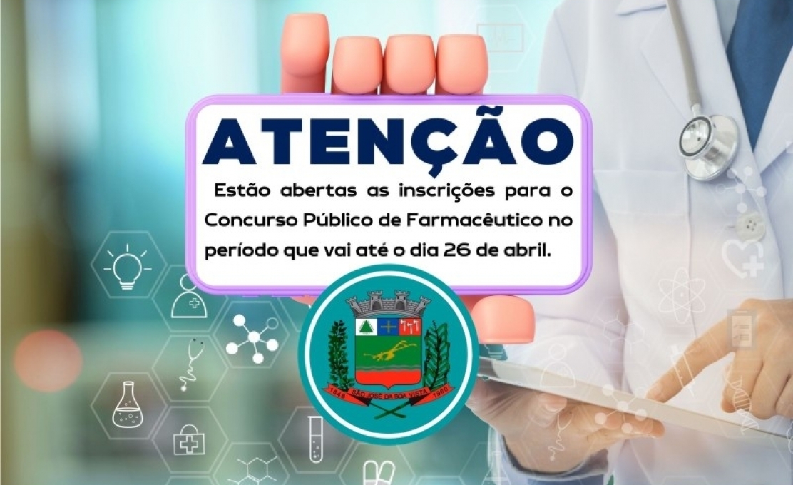 Prefeitura promove Concurso Público para Farmacêutico